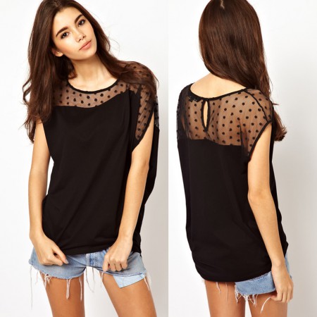 Top desigual con detalle topos 14,99€